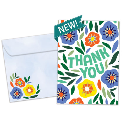 Modern Florals Thank You Card