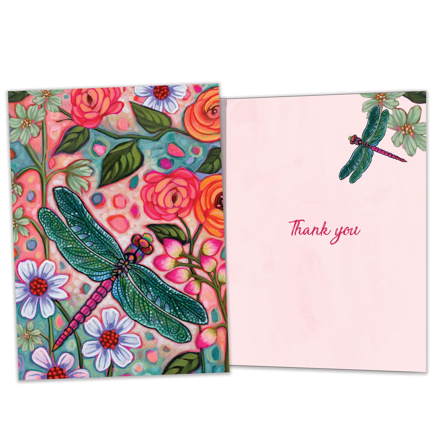 Bright Dragonfly Thank You Card