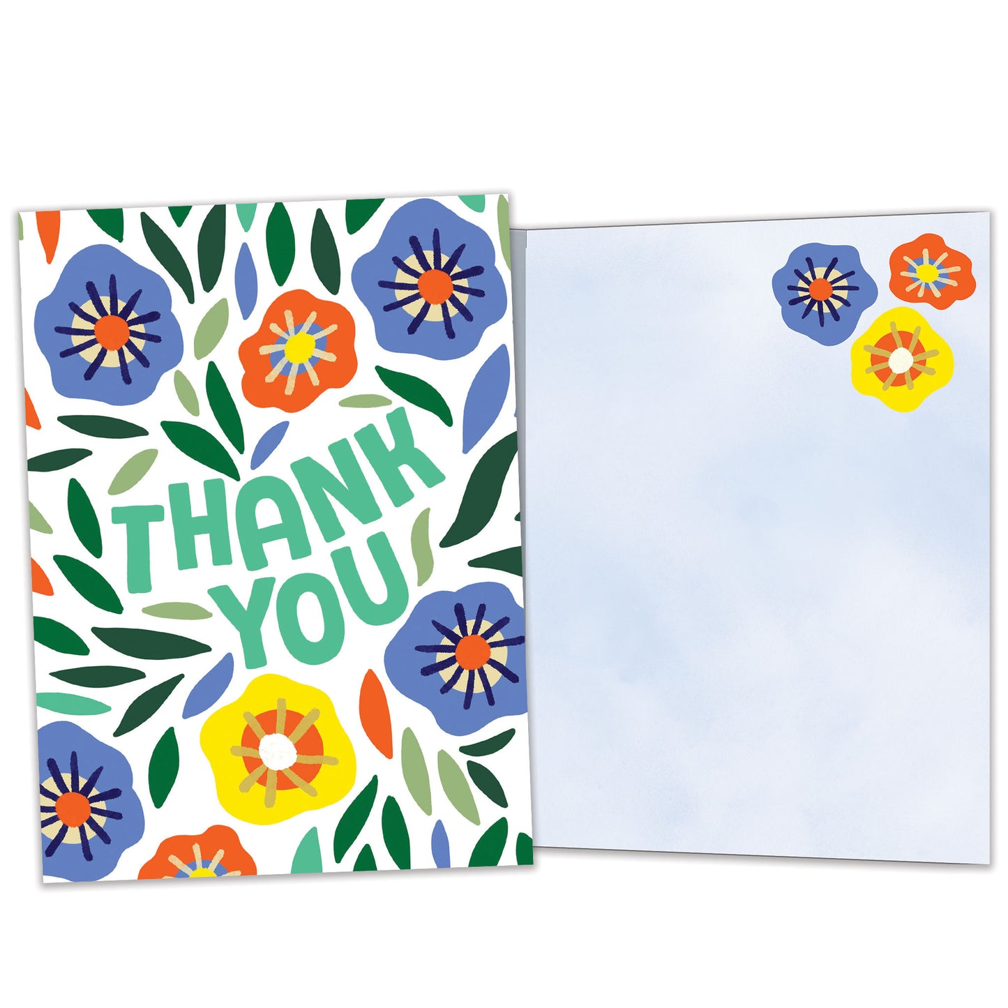 Modern Florals Thank You Card