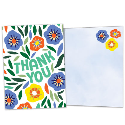 Modern Florals Thank You Card