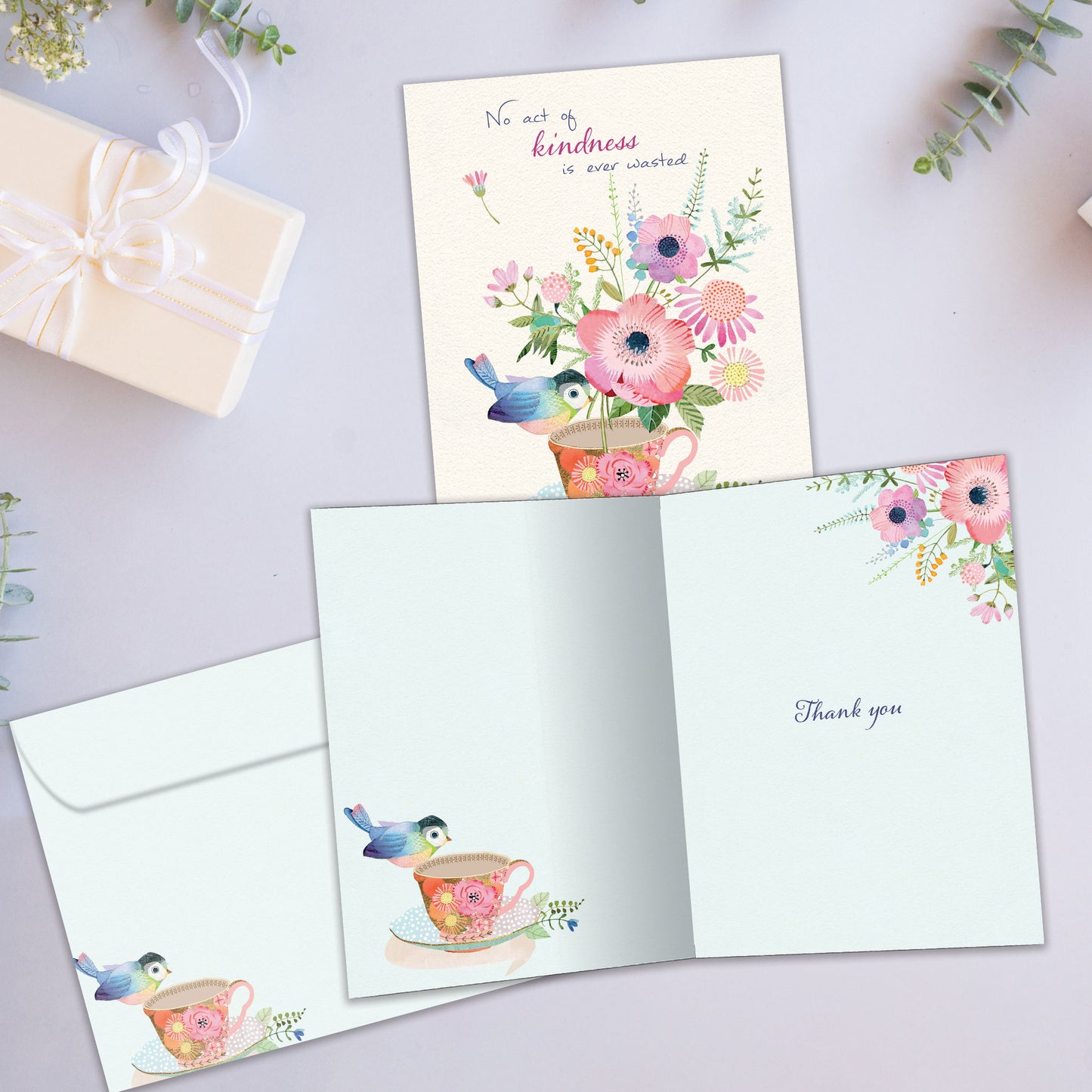 Teacup Kindness Thank You Card