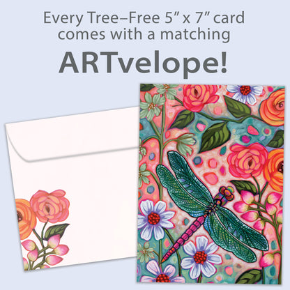 Bright Dragonfly Thank You Card