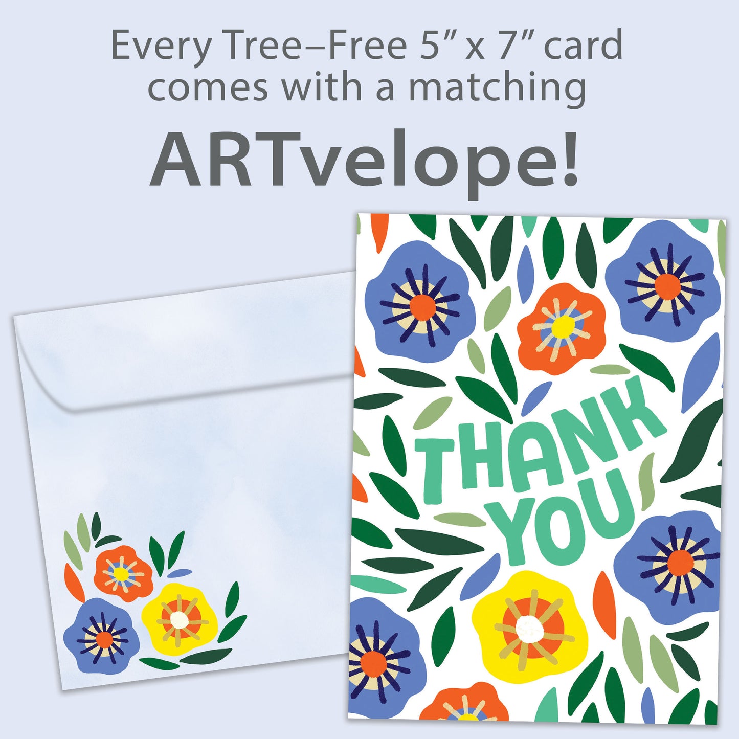 Modern Florals Thank You Card