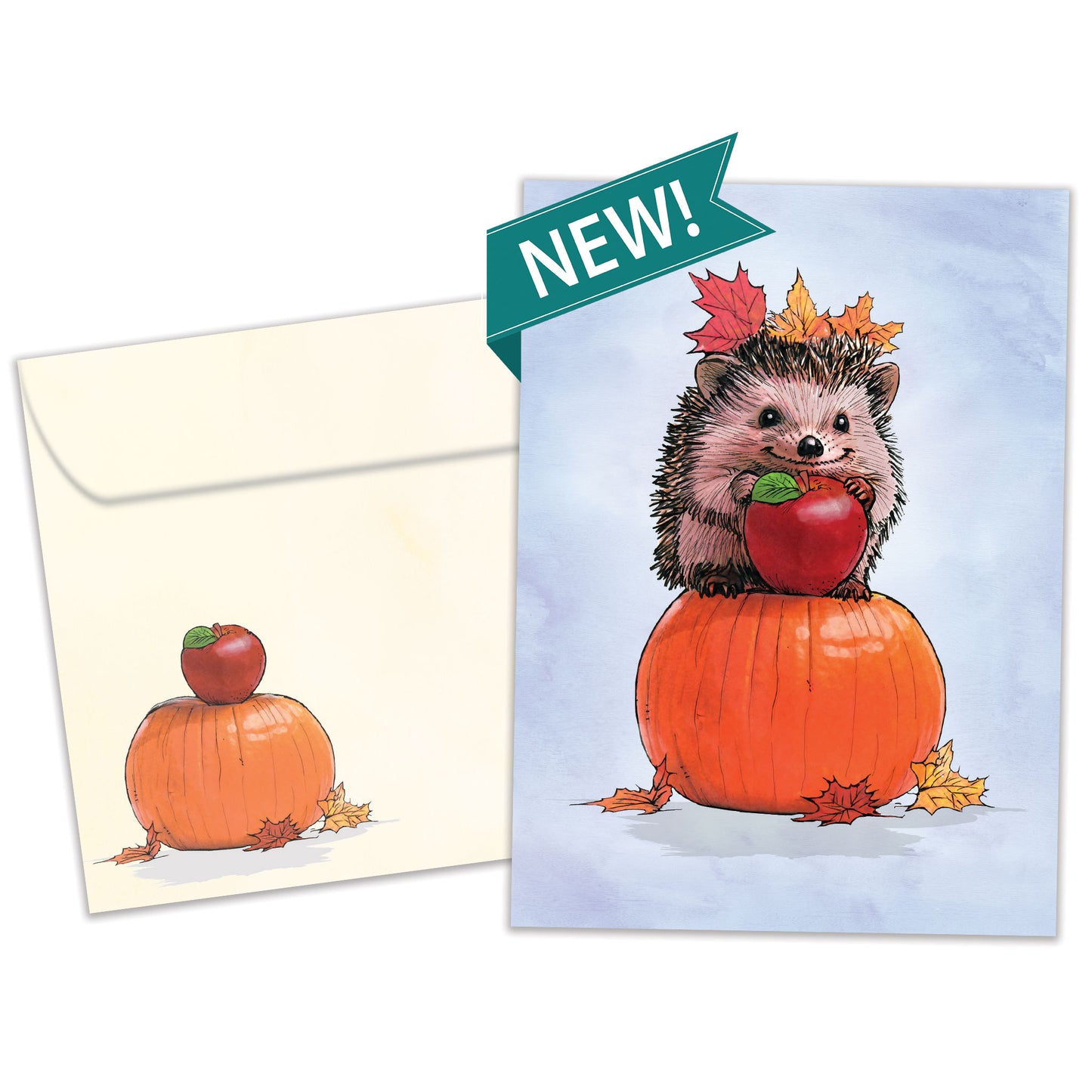 Autumn Hedgehog Thanksgiving Card