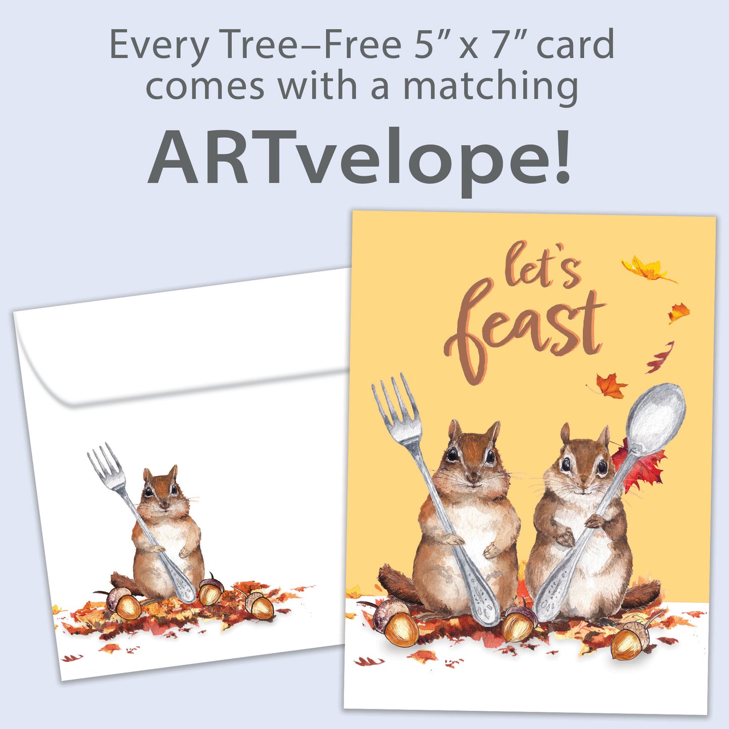 Hungry Chipmunks Thanksgiving Card