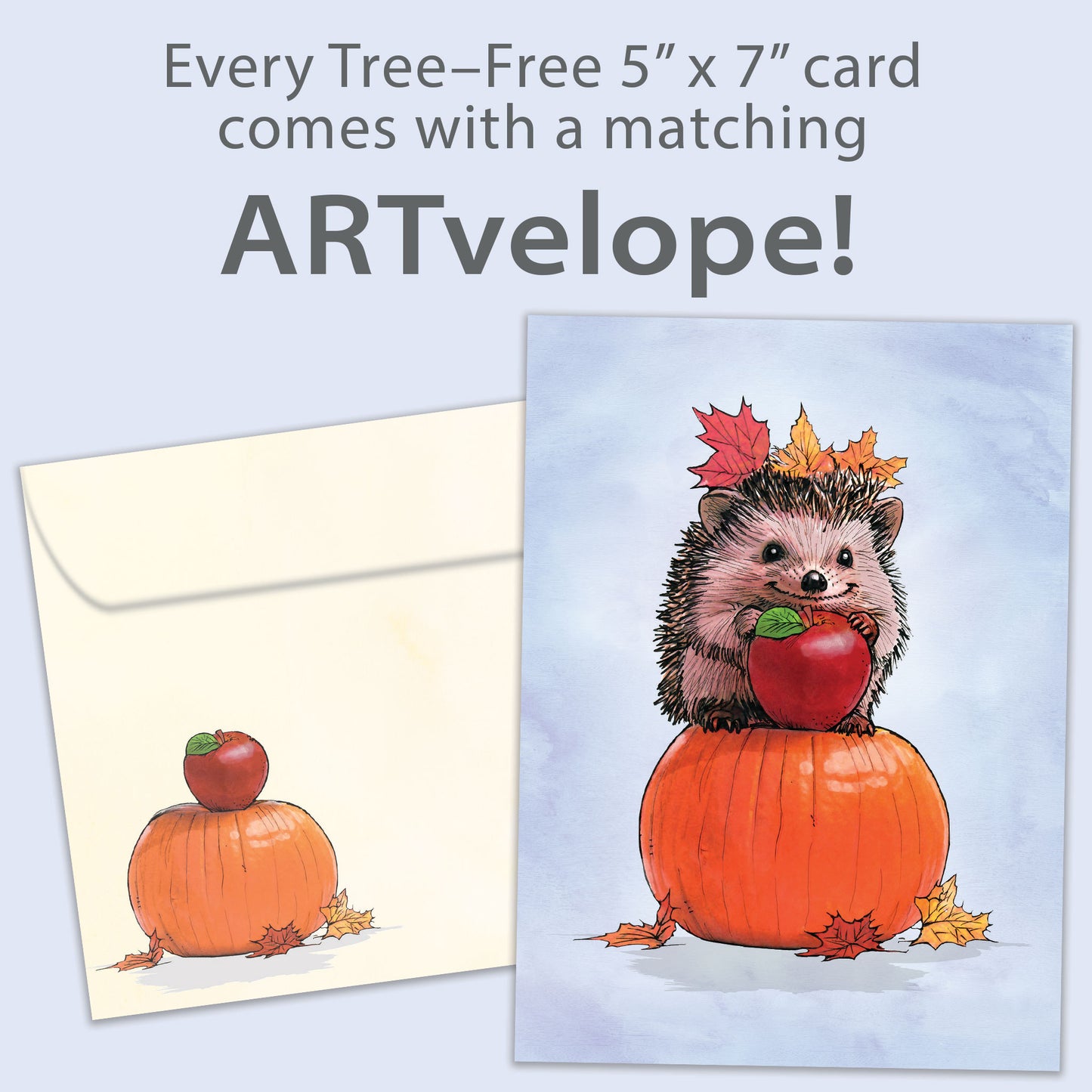 Autumn Hedgehog Thanksgiving Card