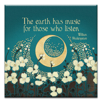 The Earth Has Music Thumb-Tack Canvas Card