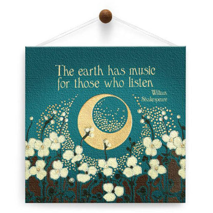 The Earth Has Music Thumb-Tack Canvas Card