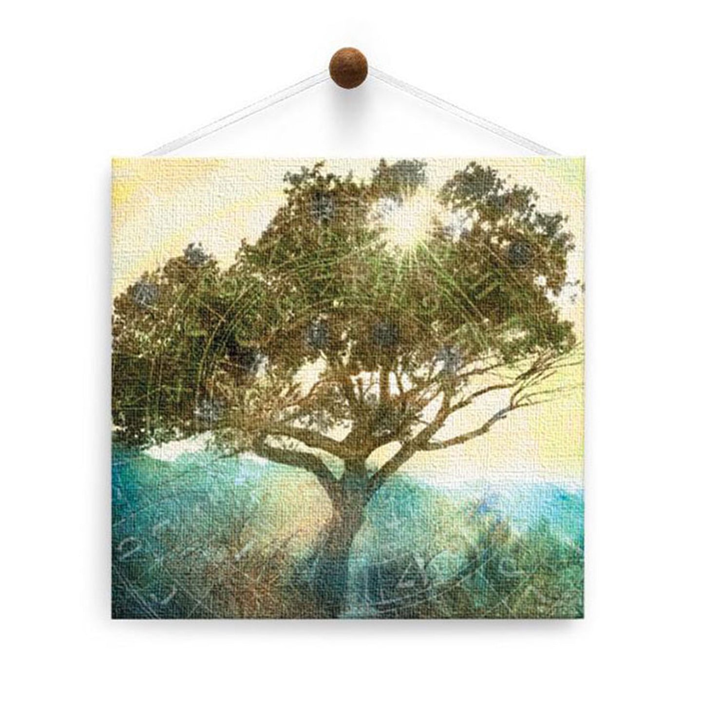 Tree Of Time Thumb-Tack Canvas Card