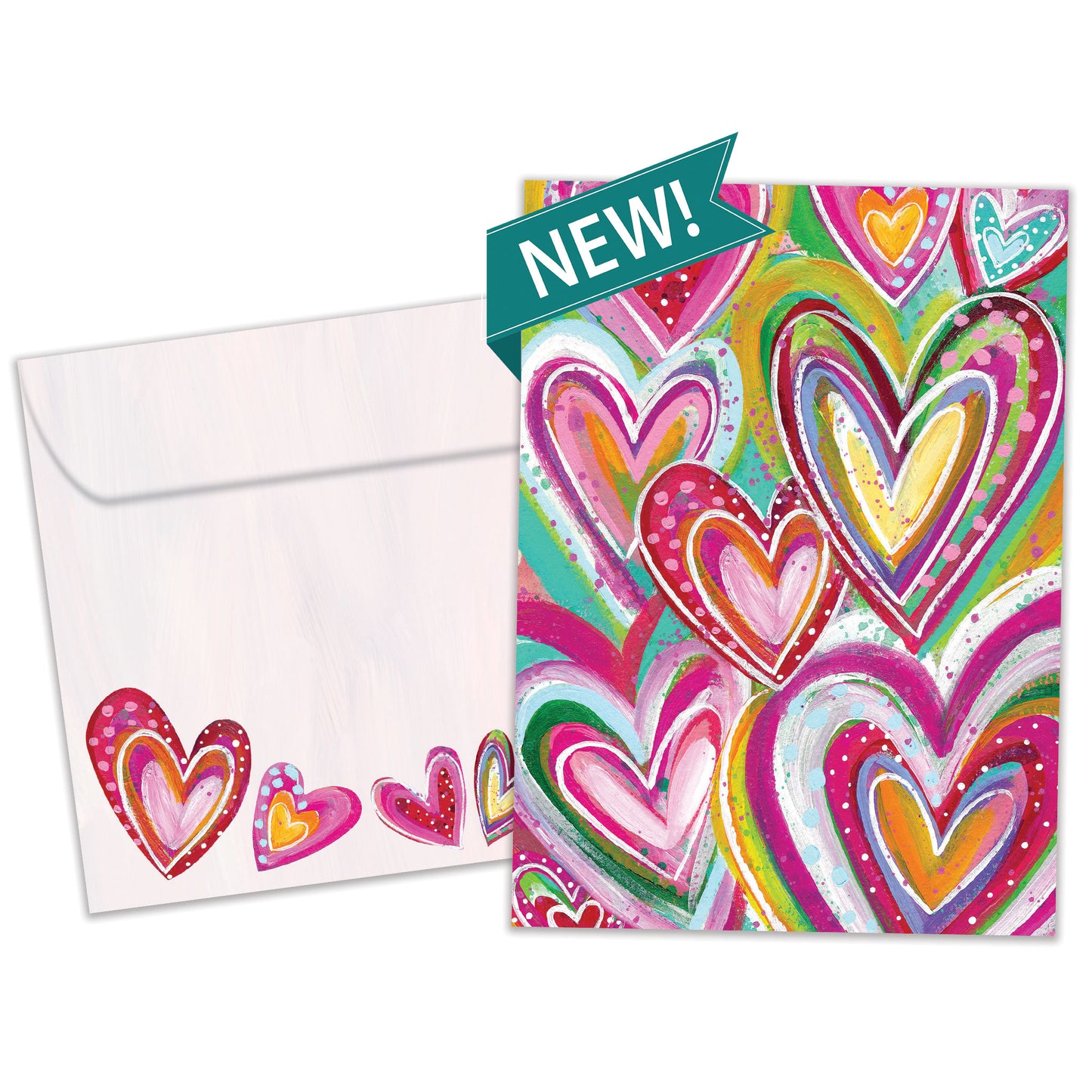 Colorful Hearts Valentine’s Day Card