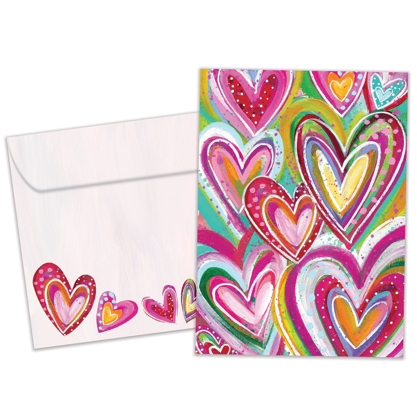 Colorful Hearts Valentine’s Day Card