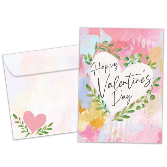 Pink Hearts Valentine’s Day Card