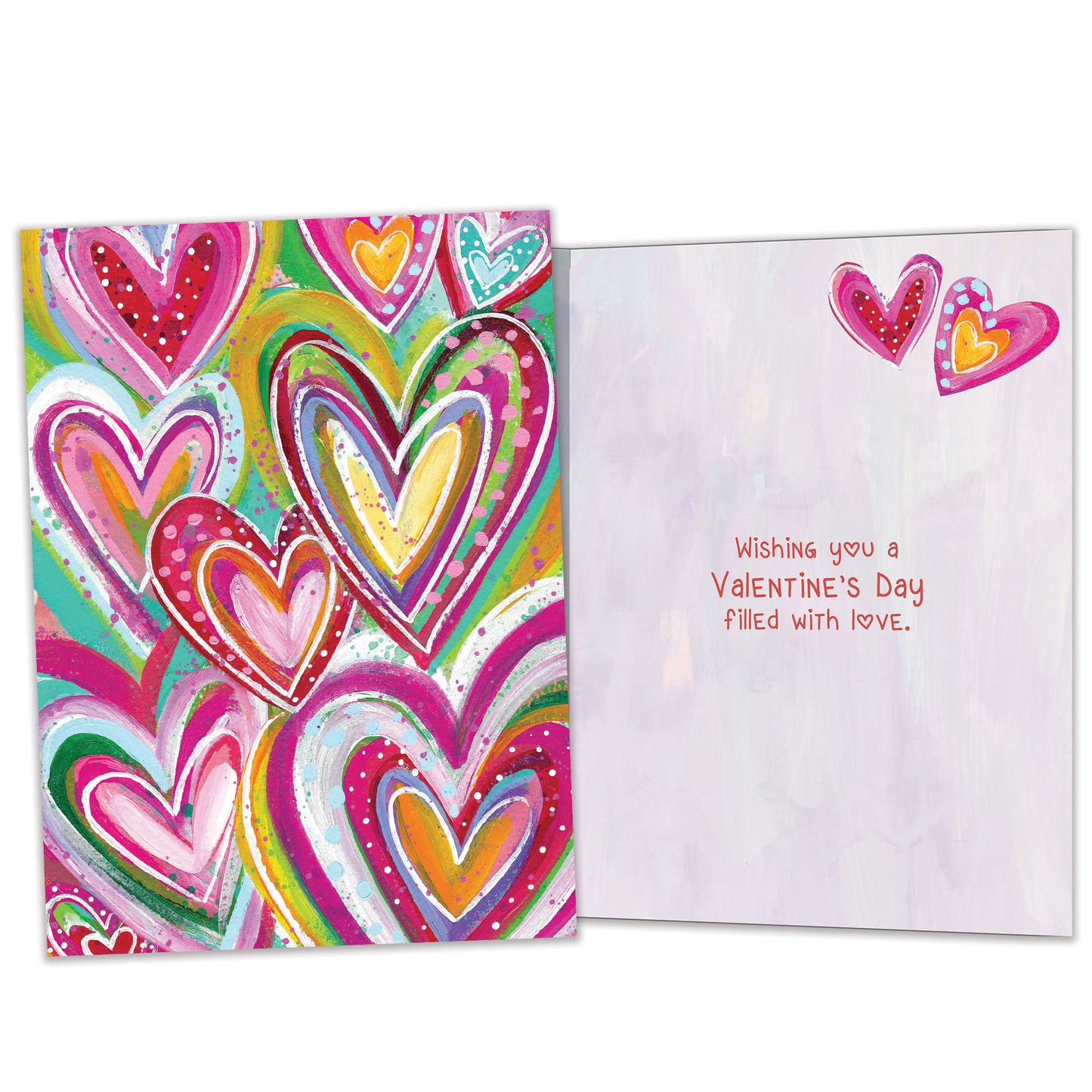 Colorful Hearts Valentine’s Day Card