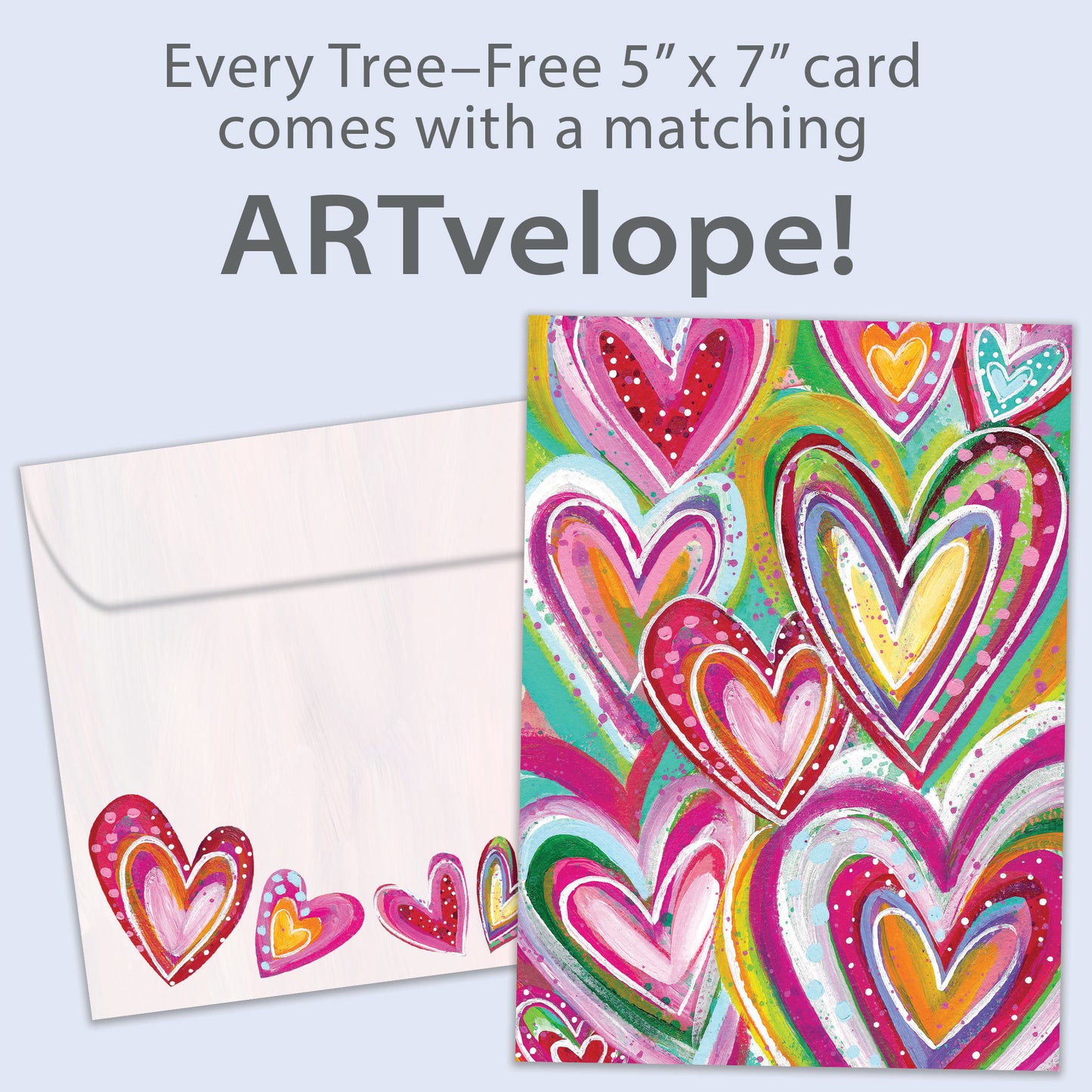 Colorful Hearts Valentine’s Day Card