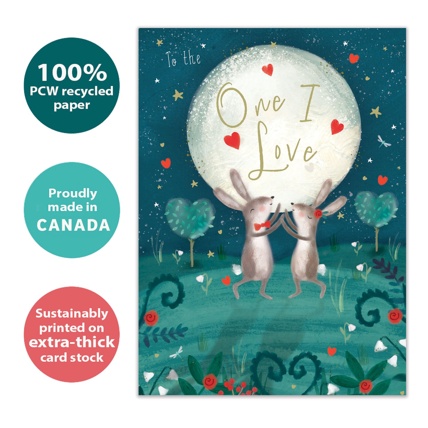 Loving Rabbit Dance Valentine's Day Card