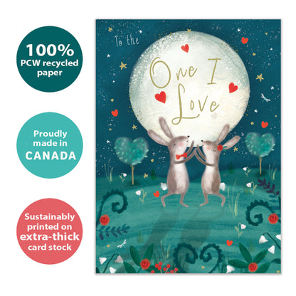 Loving Rabbit Dance Valentine's Day Card