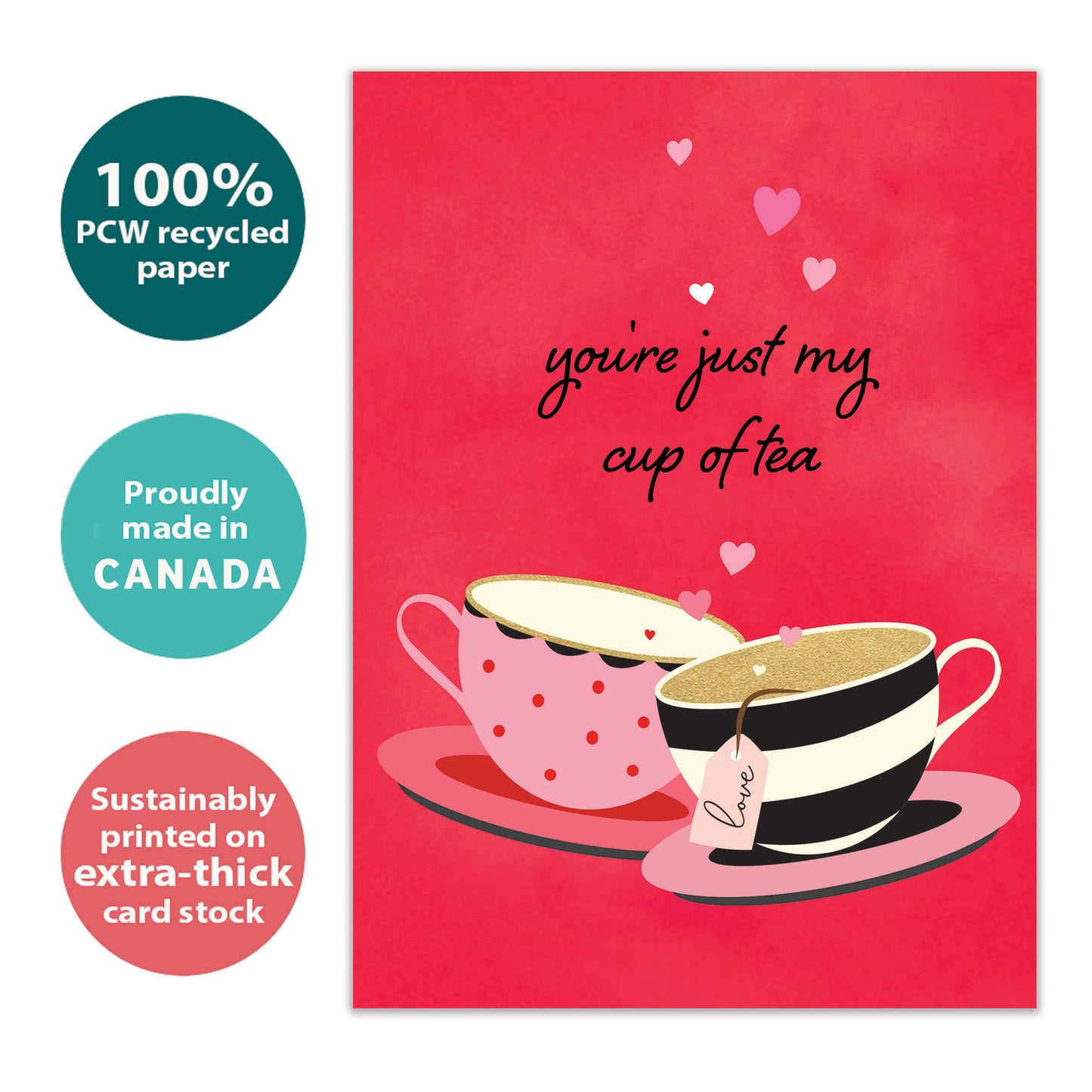 Teacup Hearts Valentine's Day Card