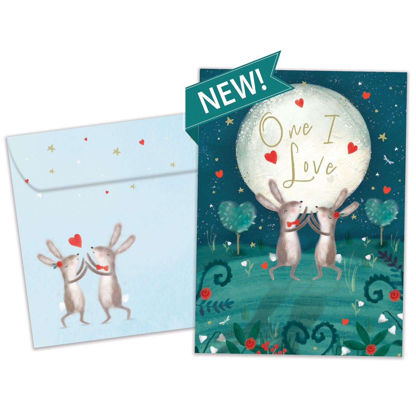 Loving Rabbit Dance Valentine's Day Card