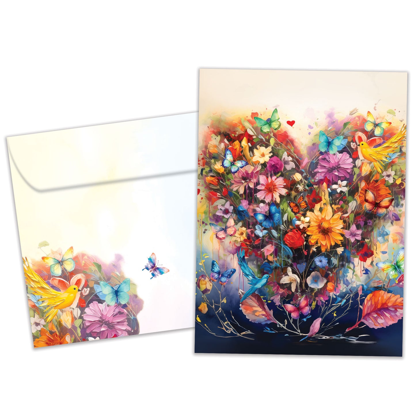 Flora Fauna Heart Valentine's Day Card