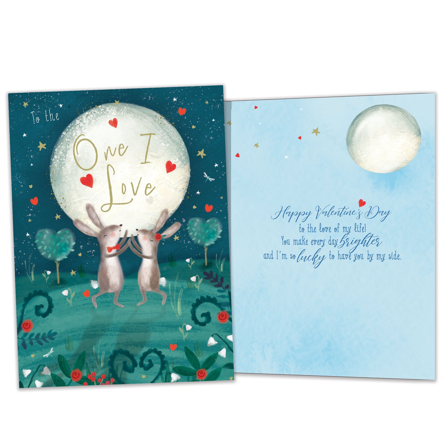 Loving Rabbit Dance Valentine's Day Card
