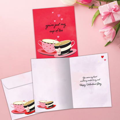 Teacup Hearts Valentine's Day Card