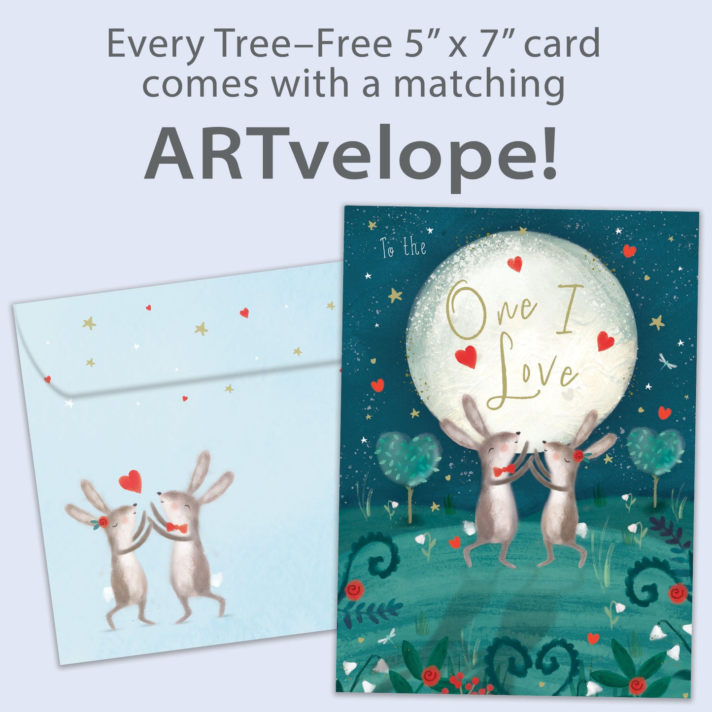 Loving Rabbit Dance Valentine's Day Card