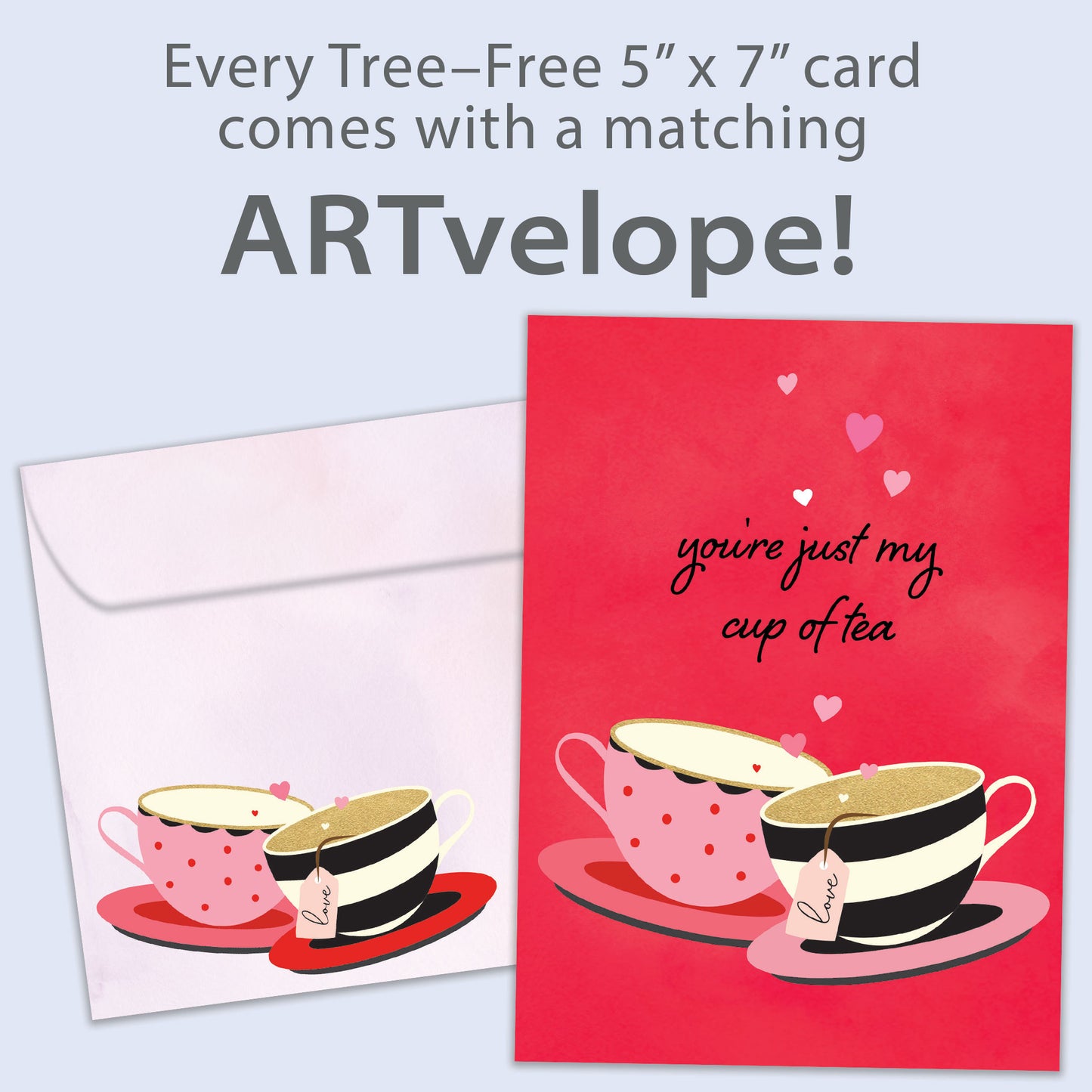 Teacup Hearts Valentine's Day Card