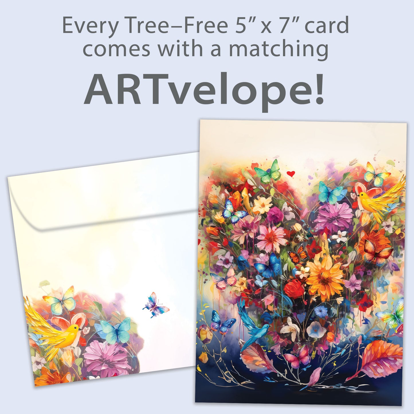 Flora Fauna Heart Valentine's Day Card