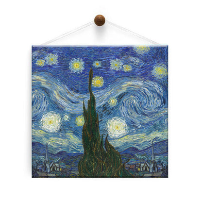 Van Gogh Starry Night Thumb-Tack Canvas Card