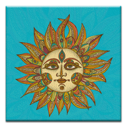 Vibrant Sun Thumb-Tack Canvas Card