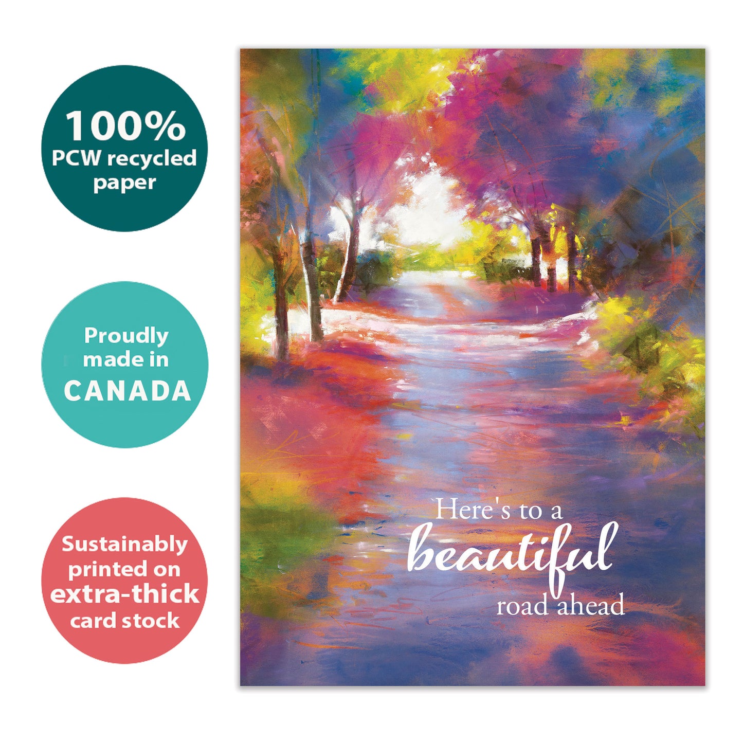 Beautiful Road Wedding Card