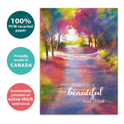 Beautiful Road Wedding Card