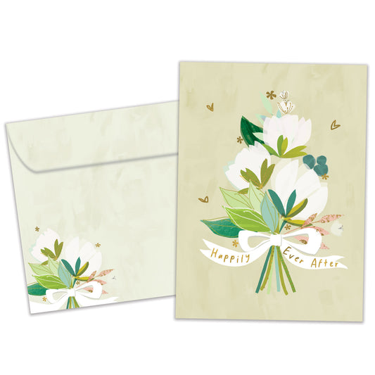 Bridal Bouquet Wedding Card