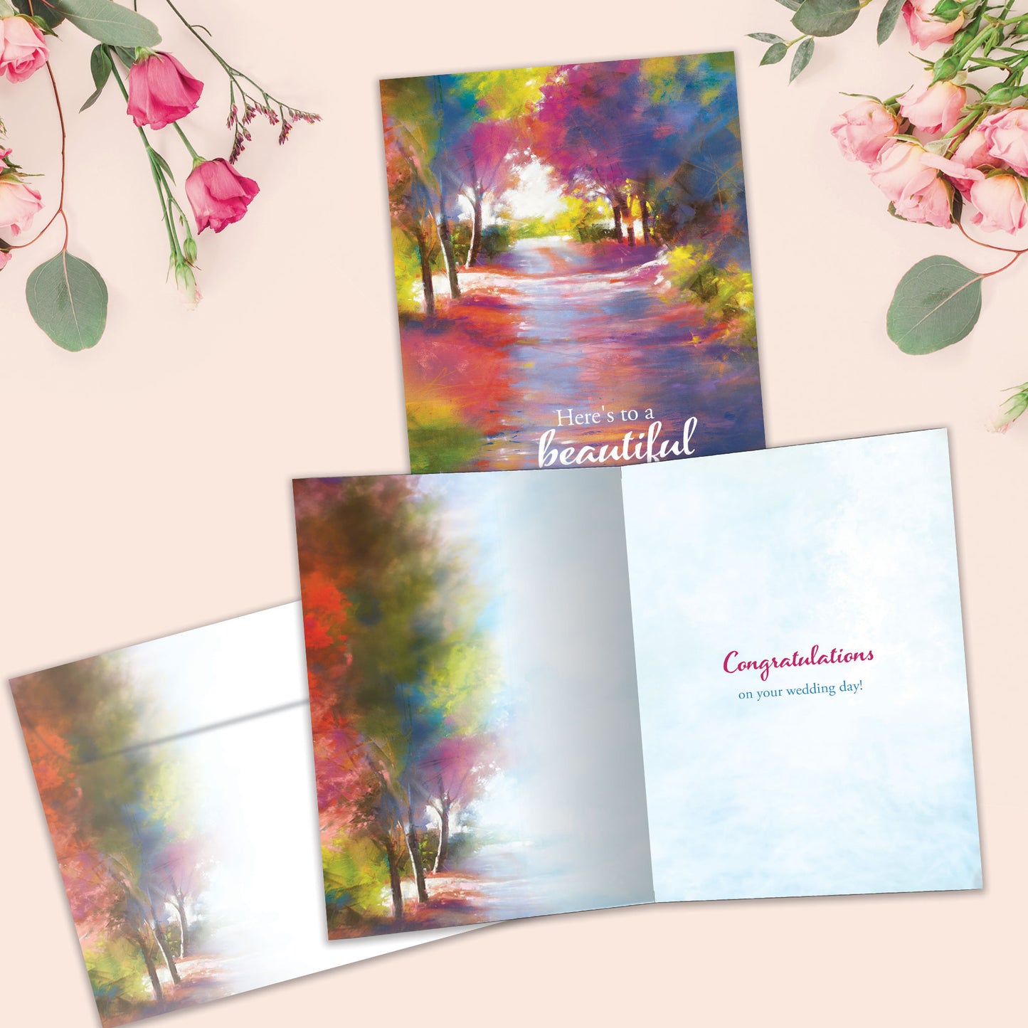 Beautiful Road Wedding Card
