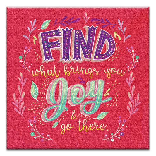 What Brings You Joy Thumb-Tack Canvas Card