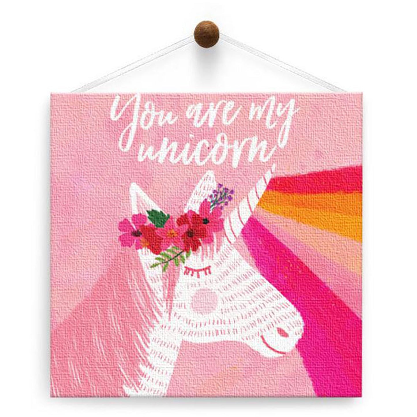 You Are My Unicorn Thumb-Tack Canvas Card