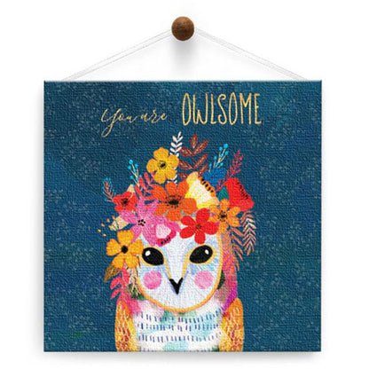 You Are Owlsome Thumb-Tack Canvas Card