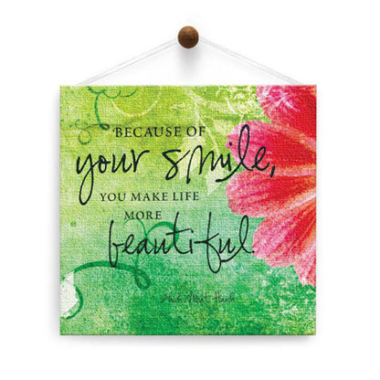 Your Smile Thumb-Tack Canvas Card