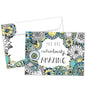 Front view of a Birthday greeting card and matching envelope featuring the message "You are ridiculously amazing."
