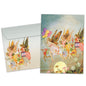 Front view of a Birthday greeting card and matching envelope featuring an enchanting illustration of fairies flying.
