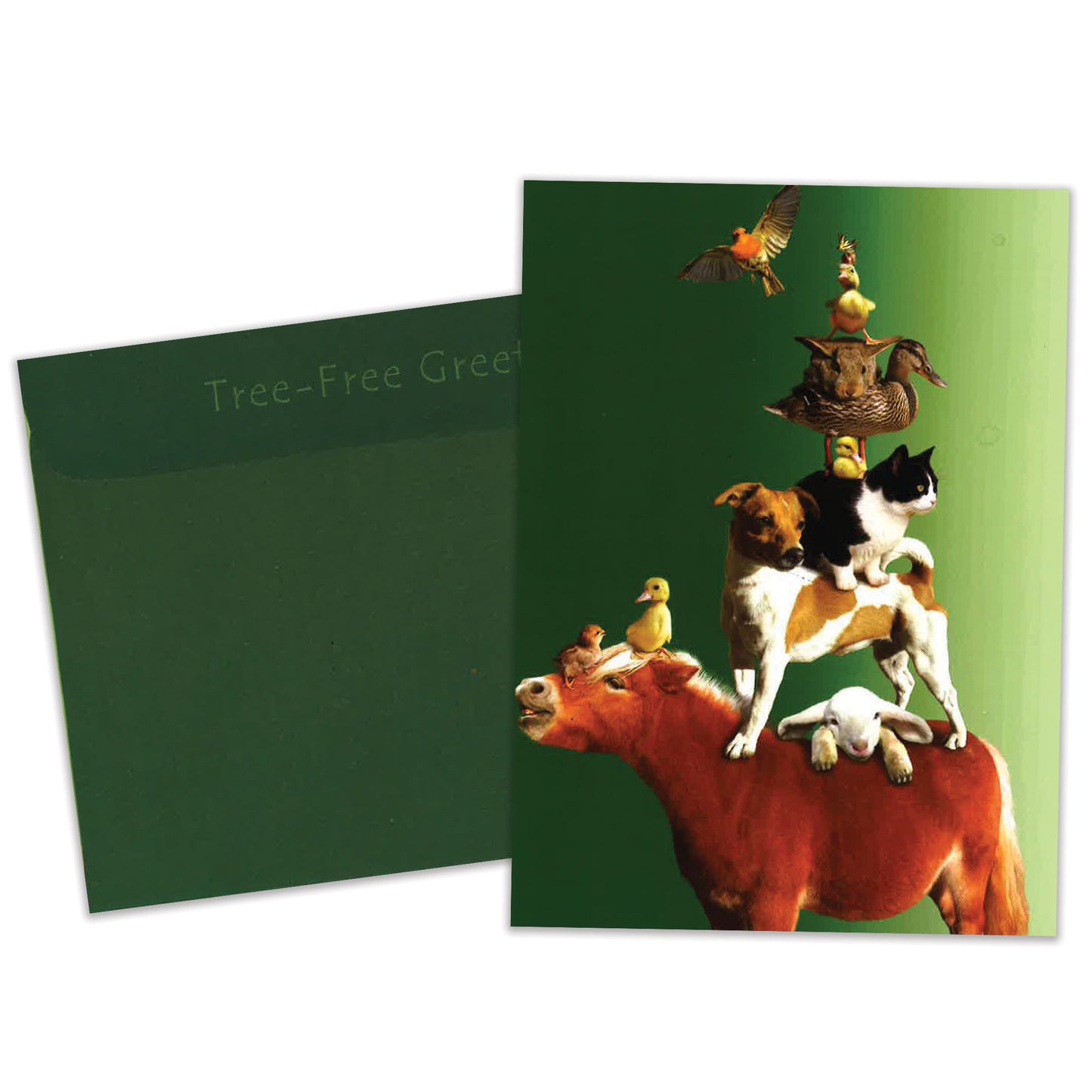 Carte bonne fête Pile d'animaux