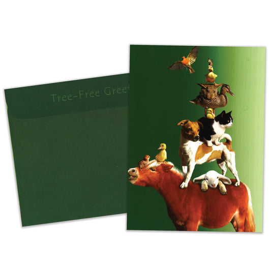 Carte bonne fête Pile d'animaux