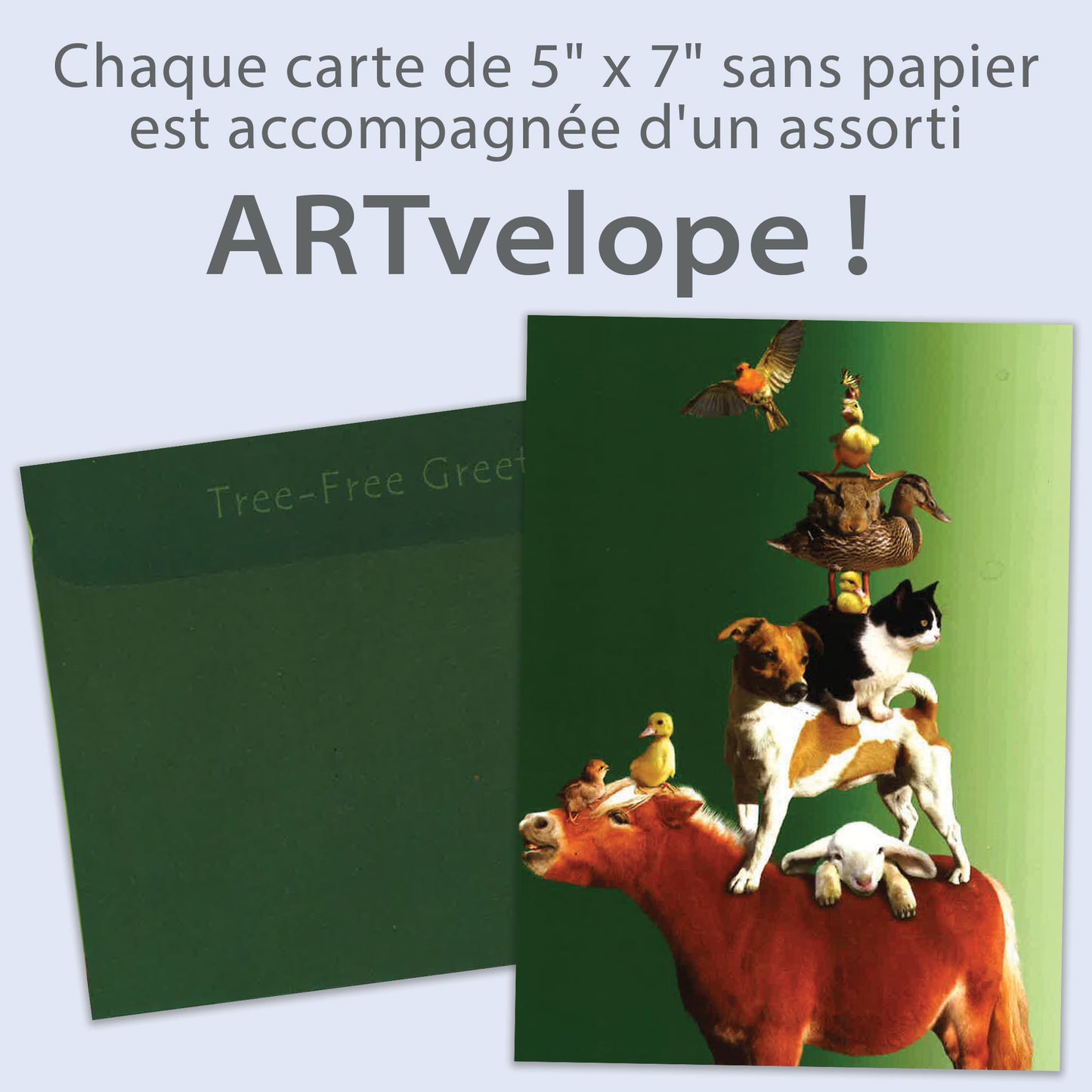 Carte bonne fête Pile d'animaux