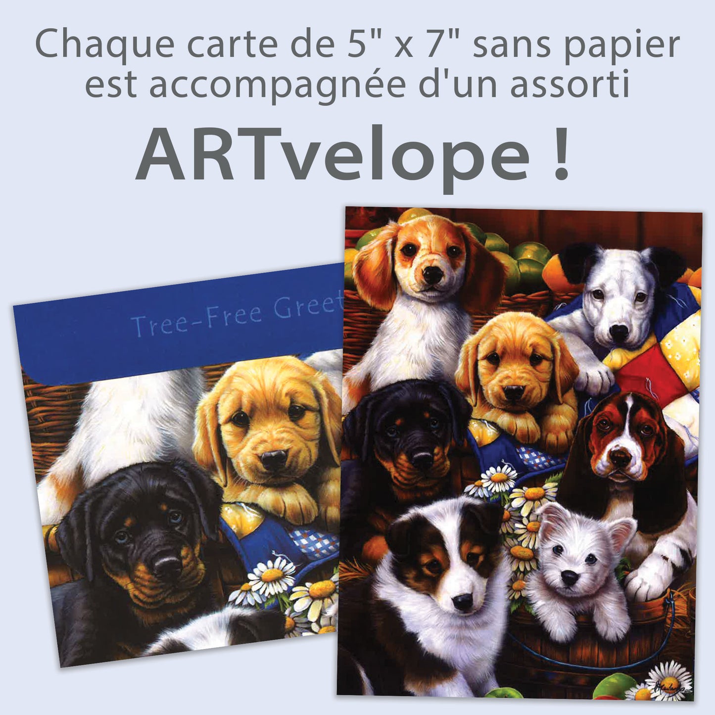 Carte bonne fête Chiens Amis