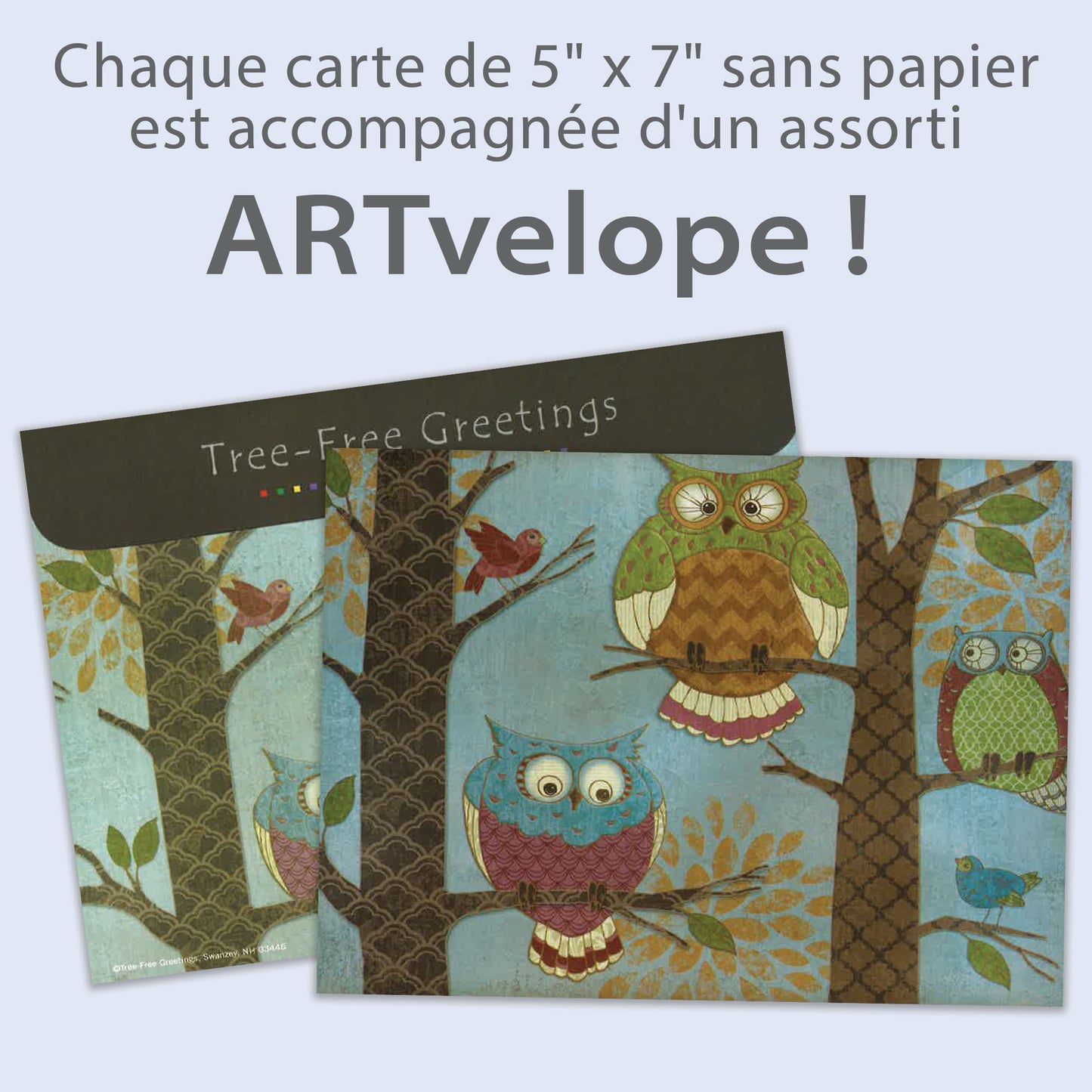Carte bonne fête Lunatique de hibou anniversaire